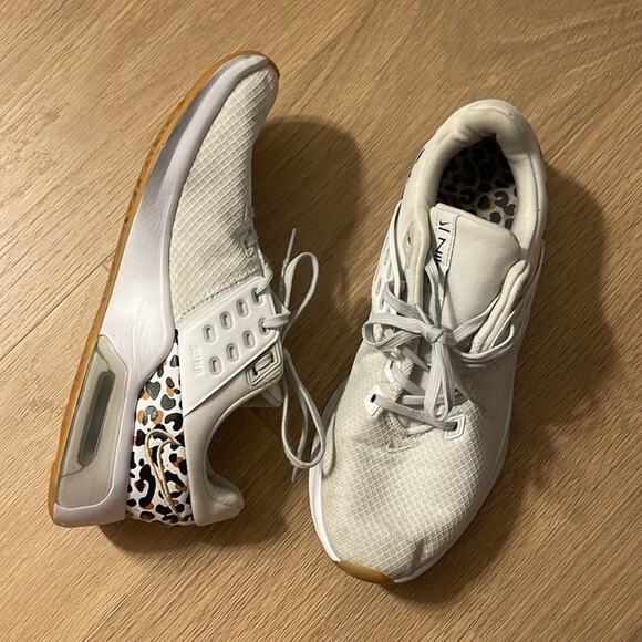 Nike Shoes - NIKE White Leopard Airmax Sneakers Size 9.5